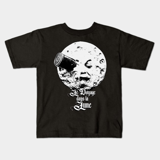 Le Voyage dans la Lune Kids T-Shirt by Hiraeth Tees